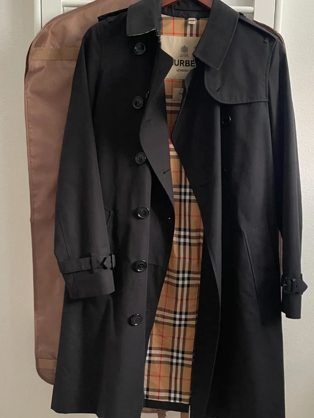 Burberry Mid-length Kensington Heritage Trench Coat - Black - US 4 UK 6 - Picture 4 of 10